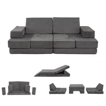 Costway Modularna dječja sofa s navlakama perivim u perilici