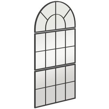 Homestar Zidno ogledalo trodijelni luk set 76x2x53 cm crno