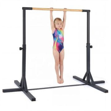 Costway Gimnastička vodoravna šipka s 12 podešavanja visine 85-145 cm crna
