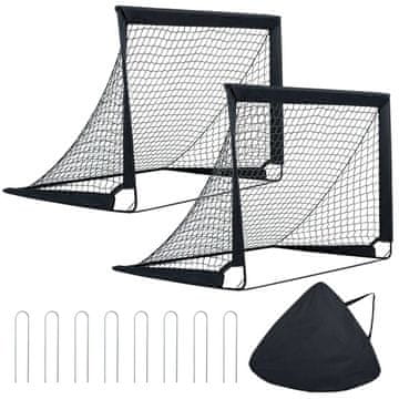 Costway Set od 2 sklopive nogometne mreže 120x92 cm