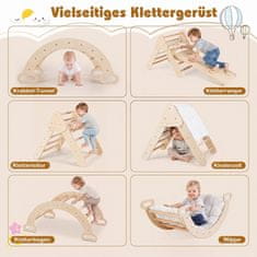 Costway 3-u-1 Montessori drveni set za penjanje za djecu od 1 godine i više