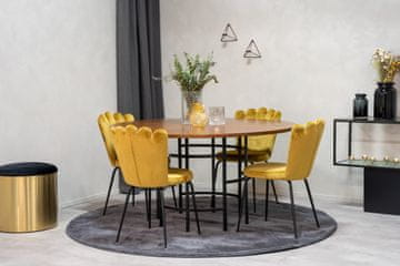 Venture Design AB Set za blagovanje, okrugli stol 140 cm, smeđi, stol i stolice
