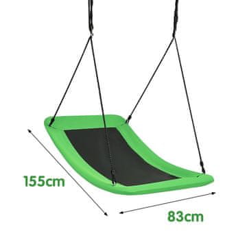 Costway Vanjska ljuljačka za drvo 83x155 cm zelena