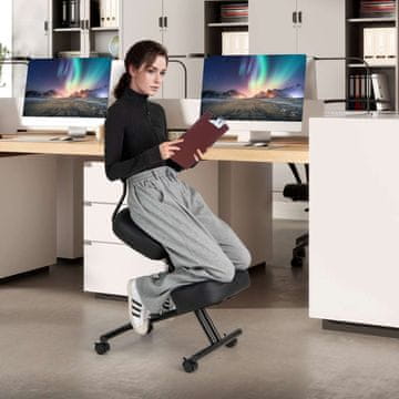Costway Ergonomska stolica za klečanje s naslonom za leđa