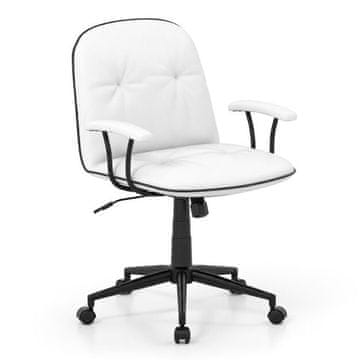 Costway Ergonomska uredska stolica bijela