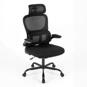 Costway Ergonomska uredska stolica crna