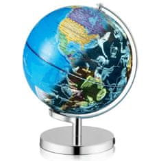 Costway Osvijetljeni globus Ø23 cm s metalnom bazom, njemačkom geografskom kartom i kartom zviježđa