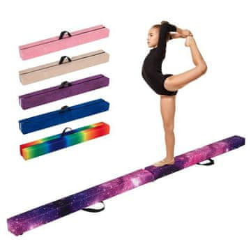 Costway Sklopiva gimnastička greda za ravnotežu 9 ft višebojna