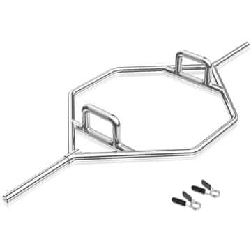 Costway Hex šipka za zamku s ravnim ili uzdignutim nazubljenim ručkama srebrna