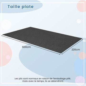 Costway Podloga 600x220 cm Siva, netkani poliester i LDPE