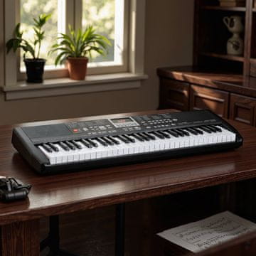 Costway Piano klavijatura s 61 tipkom i stalak podesive visine, crna