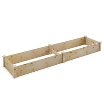 Costway Pravokutni vrtni povrtnjak 240x60x25 cm
