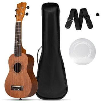 Costway Soprano Ukulele 21 inča – Ukupne dimenzije: 17,8 cm x 7,6 cm x 53,3 cm