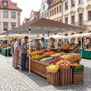 Costway Zimski sklopivi paviljon s UV zaštitom 50+, vodootporan, smeđi