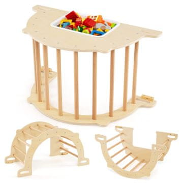 Costway 8-u-1 luk za penjanje s kutijom za pohranu 90x50x48 cm