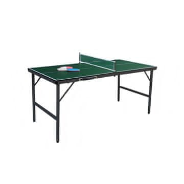 Costway Sklopivi stol za stolni tenis s mrežom, 2 reketa i loptice, zelene boje