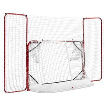 VEVOR Gol za hokej 307x183 cm s zaštitom i metama Bijelo Crveni