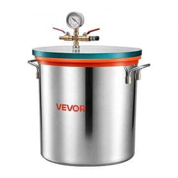 VEVOR Vakumska komora od 34.1 L s poklopcem od kaljenog stakla, crijevom i zračnim filtrom