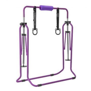 VEVOR Preklopne gimnastičke šipke za trening podesive visine 63.5 kg kapaciteta ljubičaste boje