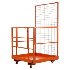 VEVOR Sigurnosna kavez za viljuškar 1225x1148 mm nosivost 635.03 kg s 4 kotača, zaključavanjem i otvorom za odvod