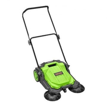 VEVOR Ručna metla za pod širine 650 mm, spremnik za otpad 18.9 L, podesiva sklopiva ručka, zelena
