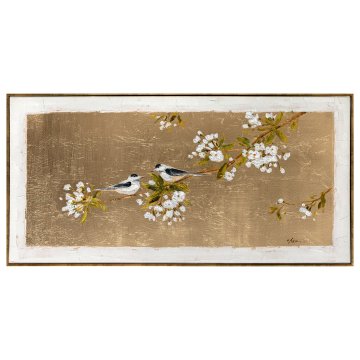 Homestar Slika s okvirom 60x120cm, ptica na zlatu