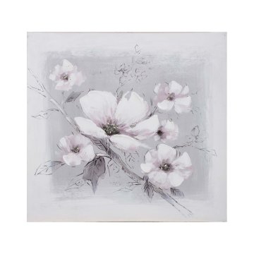 Homestar Ulje na platnu 60x60 cm bijeli cvjetovi