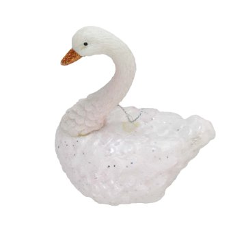 Homestar Božićna dekoracija JOY SWAN 10,5 cm staklo