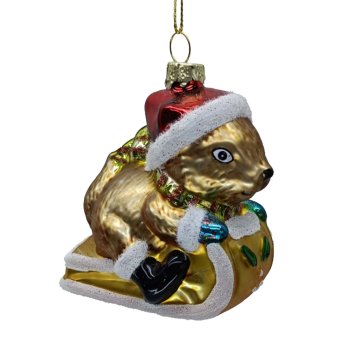 Homestar Božićna dekoracija VESLA SQUIRREL 9 cm staklo