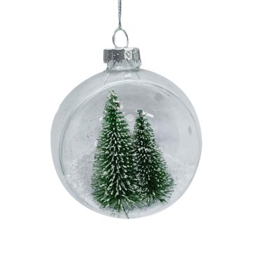 Homestar Božićna ukrasna kugla JOY TREE zelena D8cm