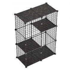 VEVOR Kavez za mačke s 3 razine 71.1x35.5x104.1 cm Crni