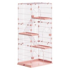 VEVOR Kavez za mačke 4-nivoa 84x60.5x163.5 cm Roza