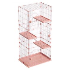 VEVOR Kavez za mačke 4-nivoa 84x60.5x163.5 cm Roza