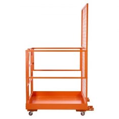 VEVOR Sigurnosna kavez za viljuškar 1225x1148 mm nosivost 635.03 kg s 4 kotača, zaključavanjem i otvorom za odvod