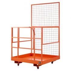 VEVOR Sigurnosna kavez za viljuškar 1225x1148 mm nosivost 635.03 kg s 4 kotača, zaključavanjem i otvorom za odvod