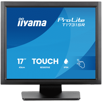 iiyama Monitor ProLite T1731SR-B2S 17" touchscreen TN 1280x1024 5:4 5ms serijski rezistivni anti-glare premaz IP54 (sprijeda)