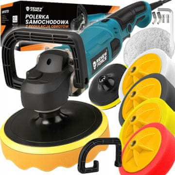 Dexxer Rotacijski stroj za poliranje automobila od 2600 W s regulacijom 150 mm M14
