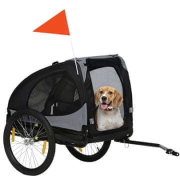 Homestar Prikolica za psa 140x71x83 cm Crna