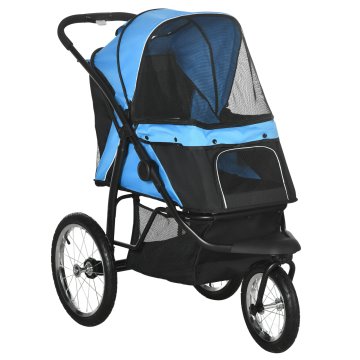 Homestar Sklopiva kolica za pse s košarom za pohranu 111x58x107 cm plava