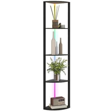 Homestar Podna lampa s policama 42x29,5x163 cm Crna
