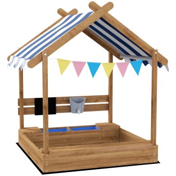 Homestar Pješčanik s krovom 124x116x146 cm smeđi