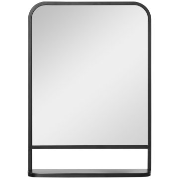 Homestar Zidno ogledalo s policom 70x50x10,2 cm crno