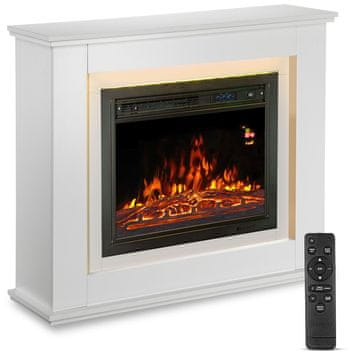 Homestar Električni kamin pravokutni 96x57x93 cm bijeli