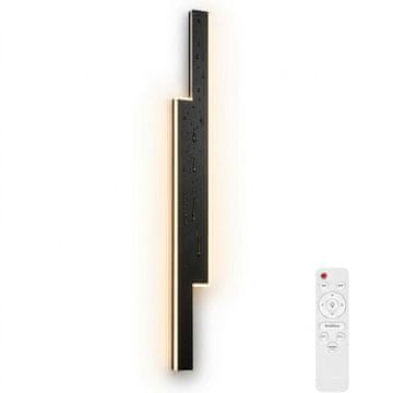 Nikcorp LED zidna svjetiljka moderna crna 100 cm 25 W IP65 vodootporna s daljinskim upravljačem 3000 K - 6000 K podešavanje boje zatamnjivanje 10-100% memorija postavki željezo i akril za vrt i terasu
