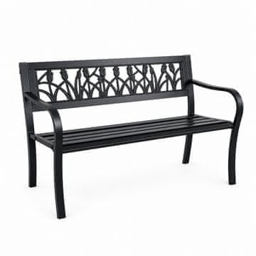 Aga Metalna vrtna klupa 125x53x77 cm