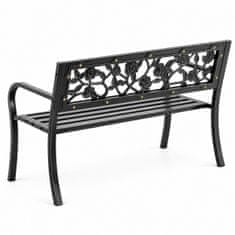Aga Metalna vrtna klupa 125x53x77 cm