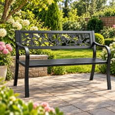 Aga Metalna vrtna klupa 125x53x77 cm