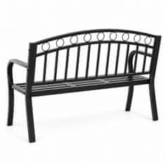 Aga Metalna vrtna klupa s preklopnim stolom 127x53x84 cm