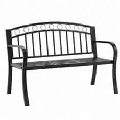 Aga Metalna vrtna klupa s preklopnim stolom 127x53x84 cm