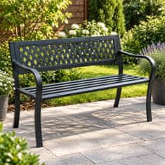 Aga Metalna vrtna klupa 125x53 x77 cm